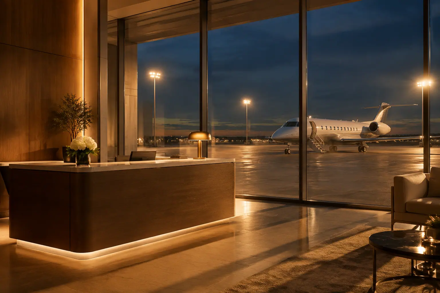Private terminal front desk