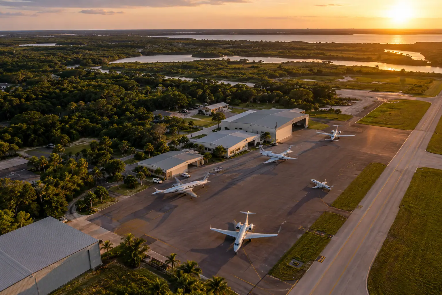 Private jets at Chicago Midway International Airport