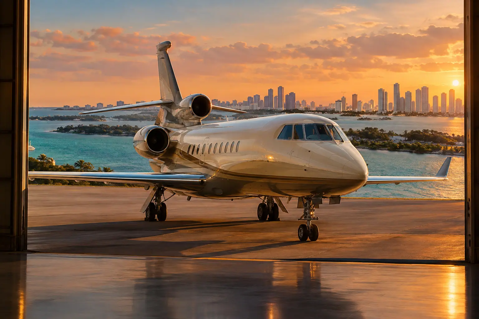 Private jet in Miami