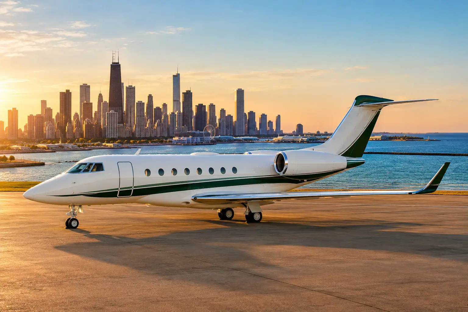 Private jet in Chicago
