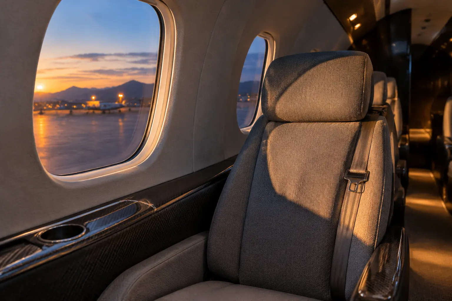 Turboprop cabin interior